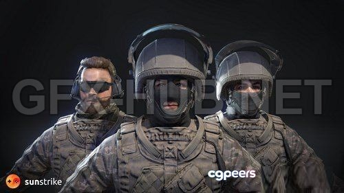 3D Game Assets - Soldier SOBR 3D Model 3D Game Assets - Soldier SOBR 3D Model