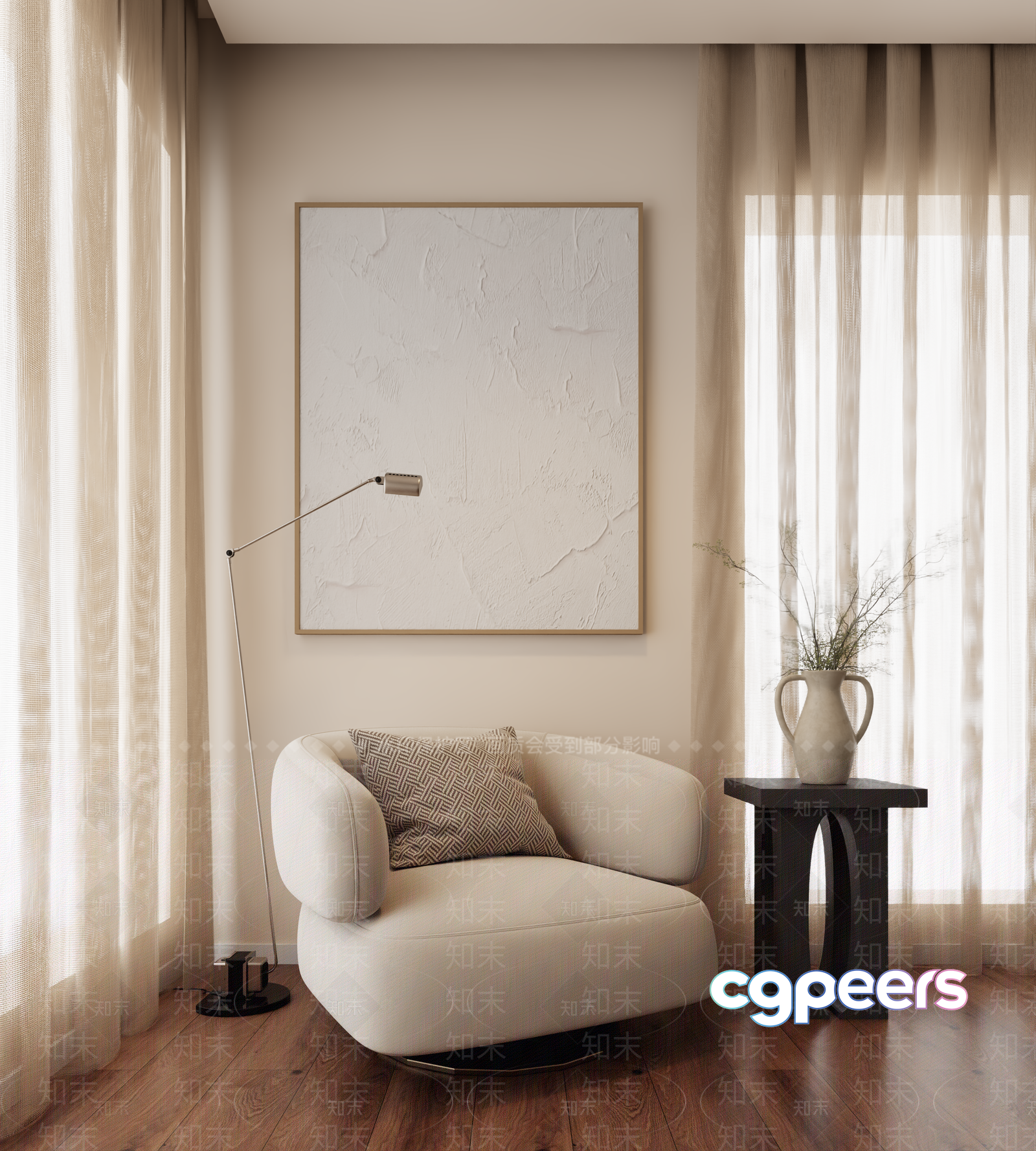 Modern Living Room 3D Model - 1650 - VRAY Render Modern Living Room 3D Model - 1650 - VRAY Render