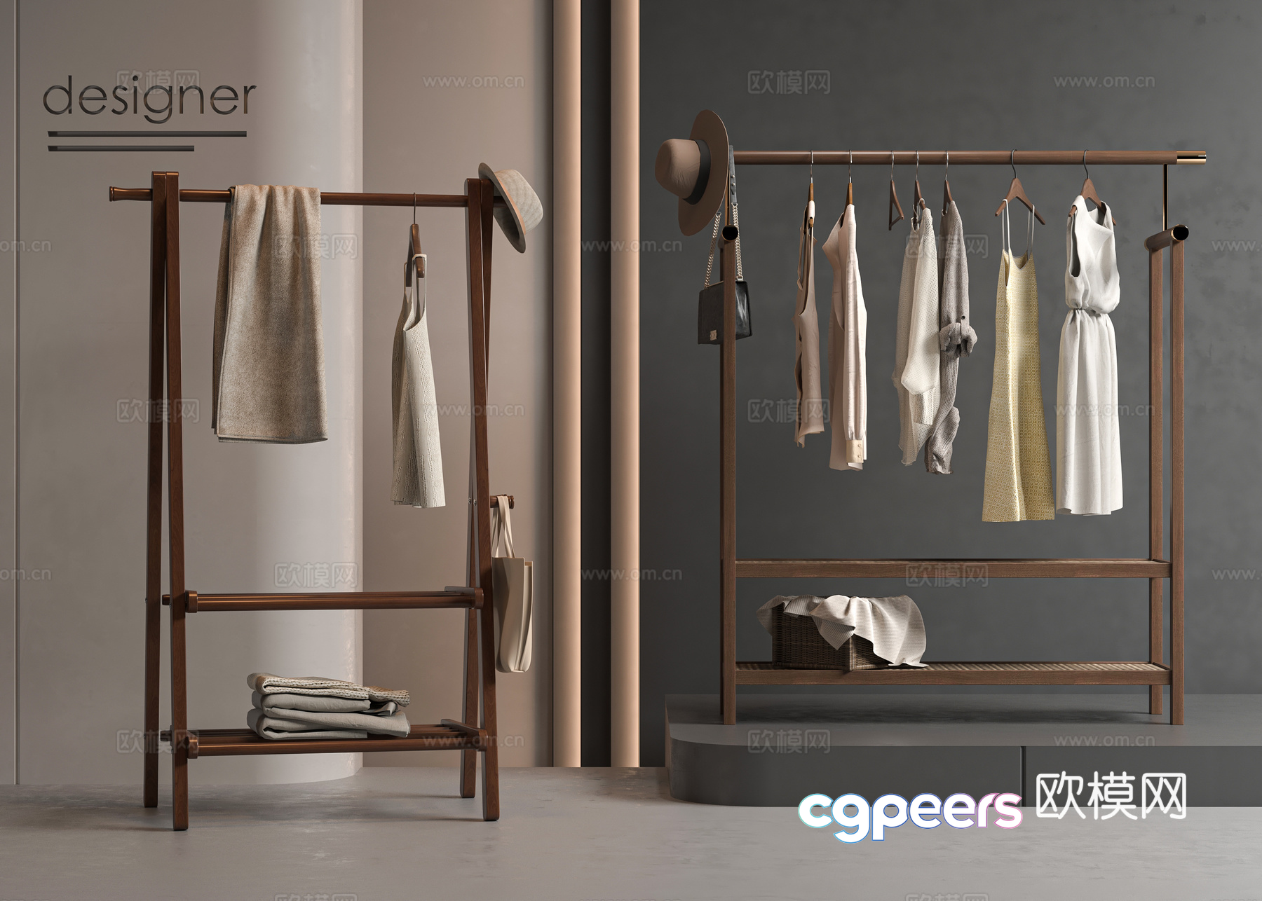 Modern Clothing Rack 3D Model - 22794 - VRAY Render Modern Clothing Rack 3D Model - 22794 - VRAY Render
