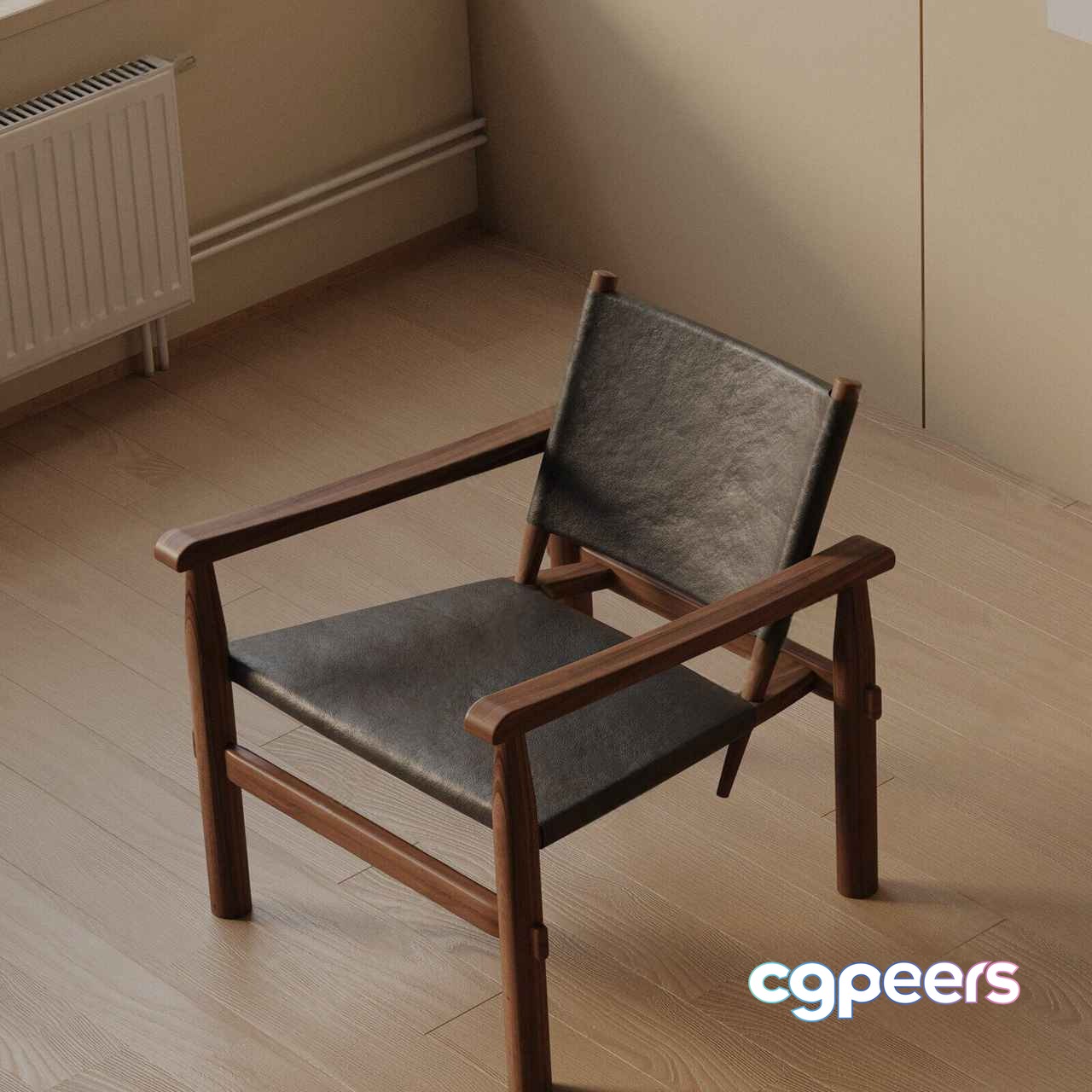 Wooden Armchair 3D Model - 8300 - VRAY Render