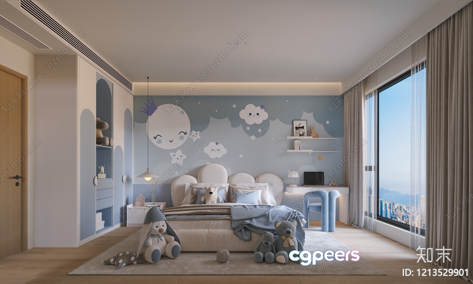 Modern Children'S Bedroom 3D Model - 5528 - VRAY Render Modern Children'S Bedroom 3D Model - 5528 - VRAY Render