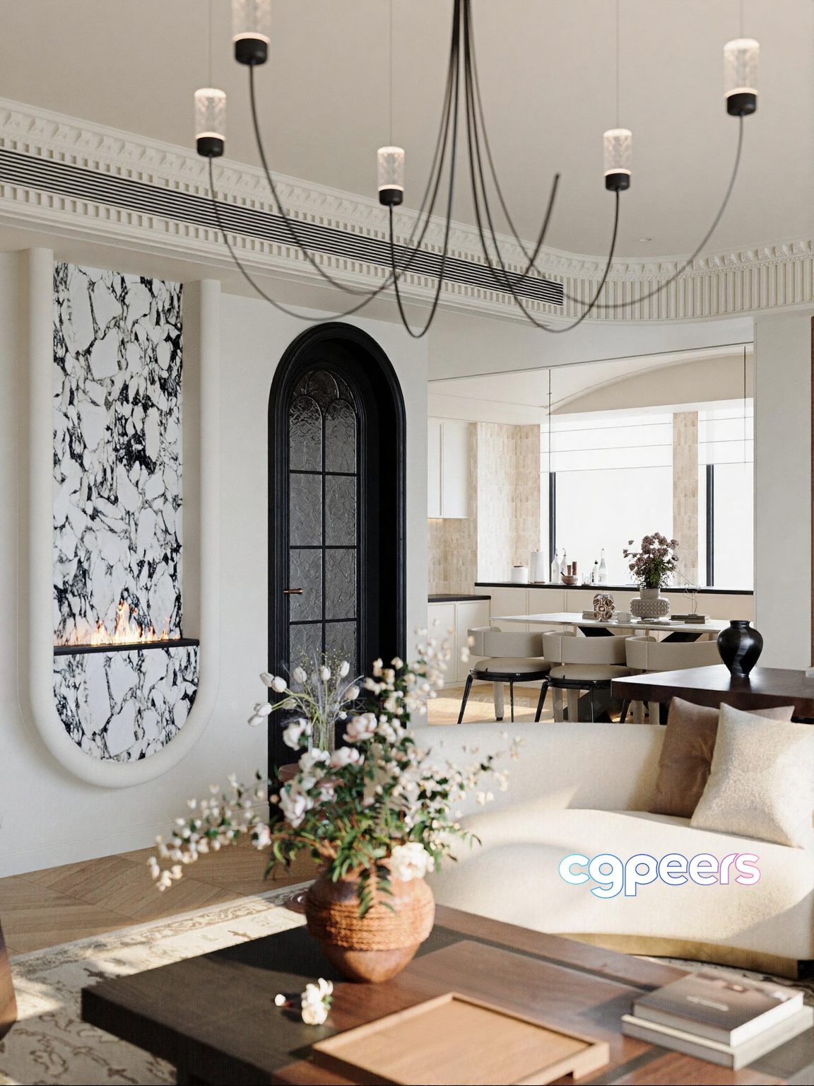 Modern Living Room 3D Model - 19062 - CORONA Render