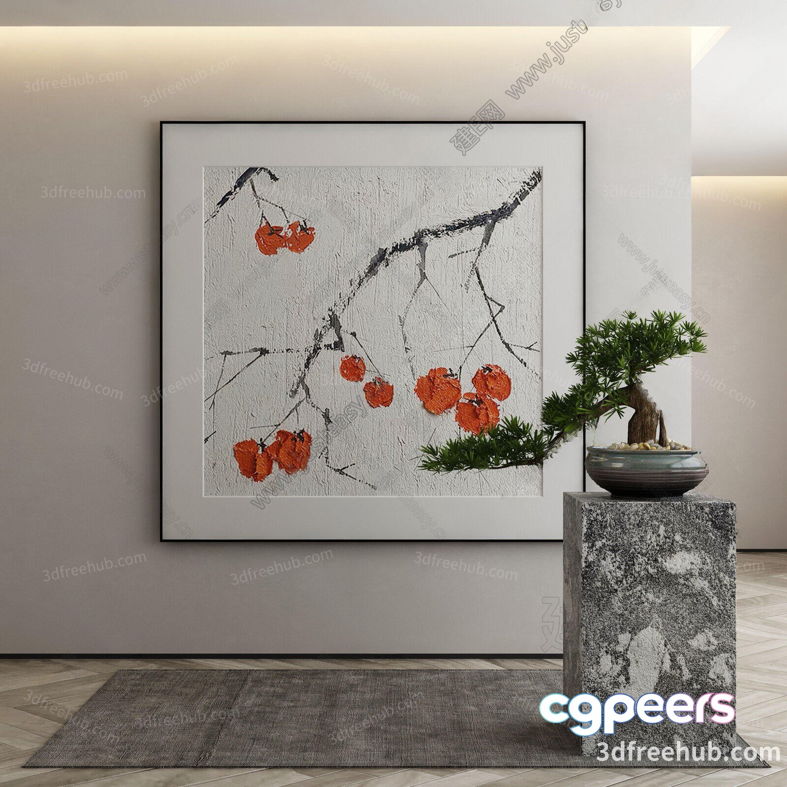 Modern Living Room 3D Model - 6212 - VRAY Render