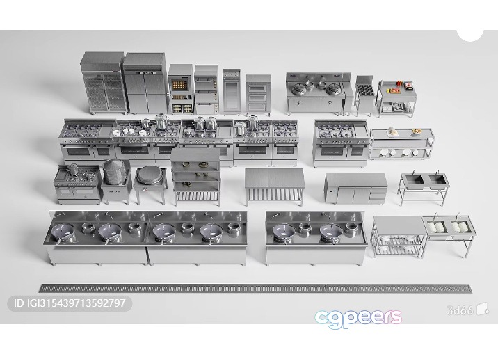 Kitchen Appliances 3D Model - 1542 - VRAY Render Kitchen Appliances 3D Model - 1542 - VRAY Render