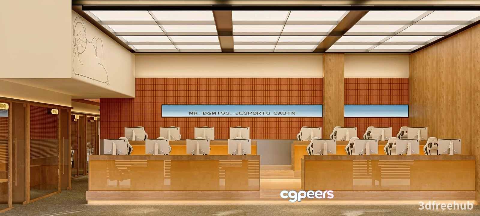 Modern Office Space 3D Model - 21947 - VRAY Render Modern Office Space 3D Model - 21947 - VRAY Render