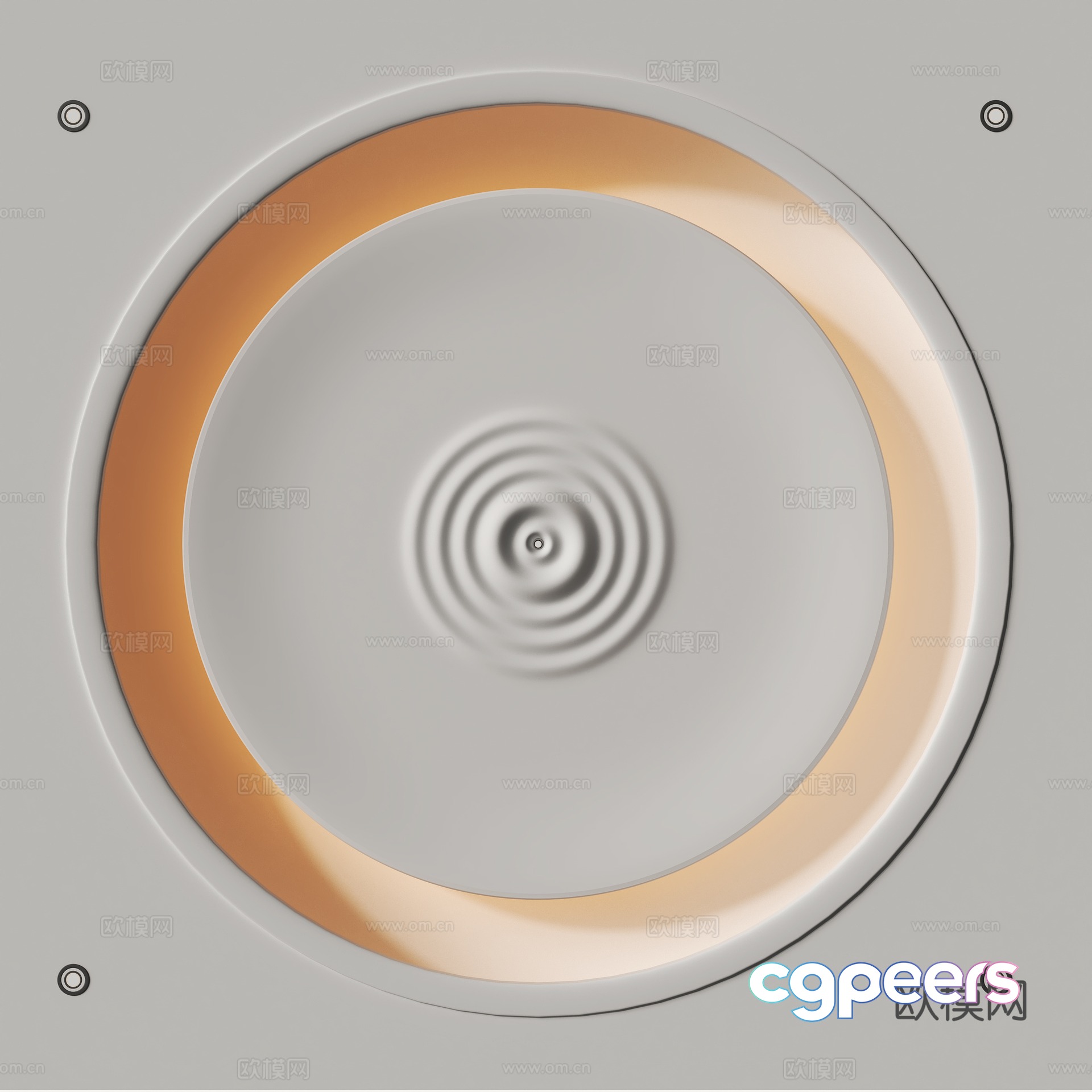 Gold Light Fixture 3D Model - 13278 - VRAY Render