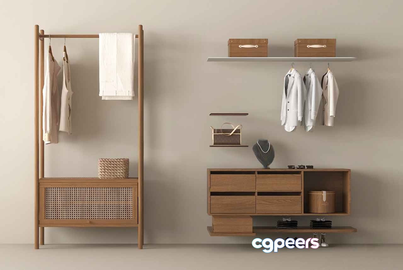 Minimalist Wooden Furniture 3D Model - 2756 - VRAY Render Minimalist Wooden Furniture 3D Model - 2756 - VRAY Render