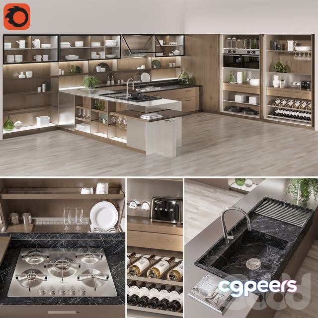 3ds Max Free - Kitchen SET01 3ds Max Free - Kitchen SET01