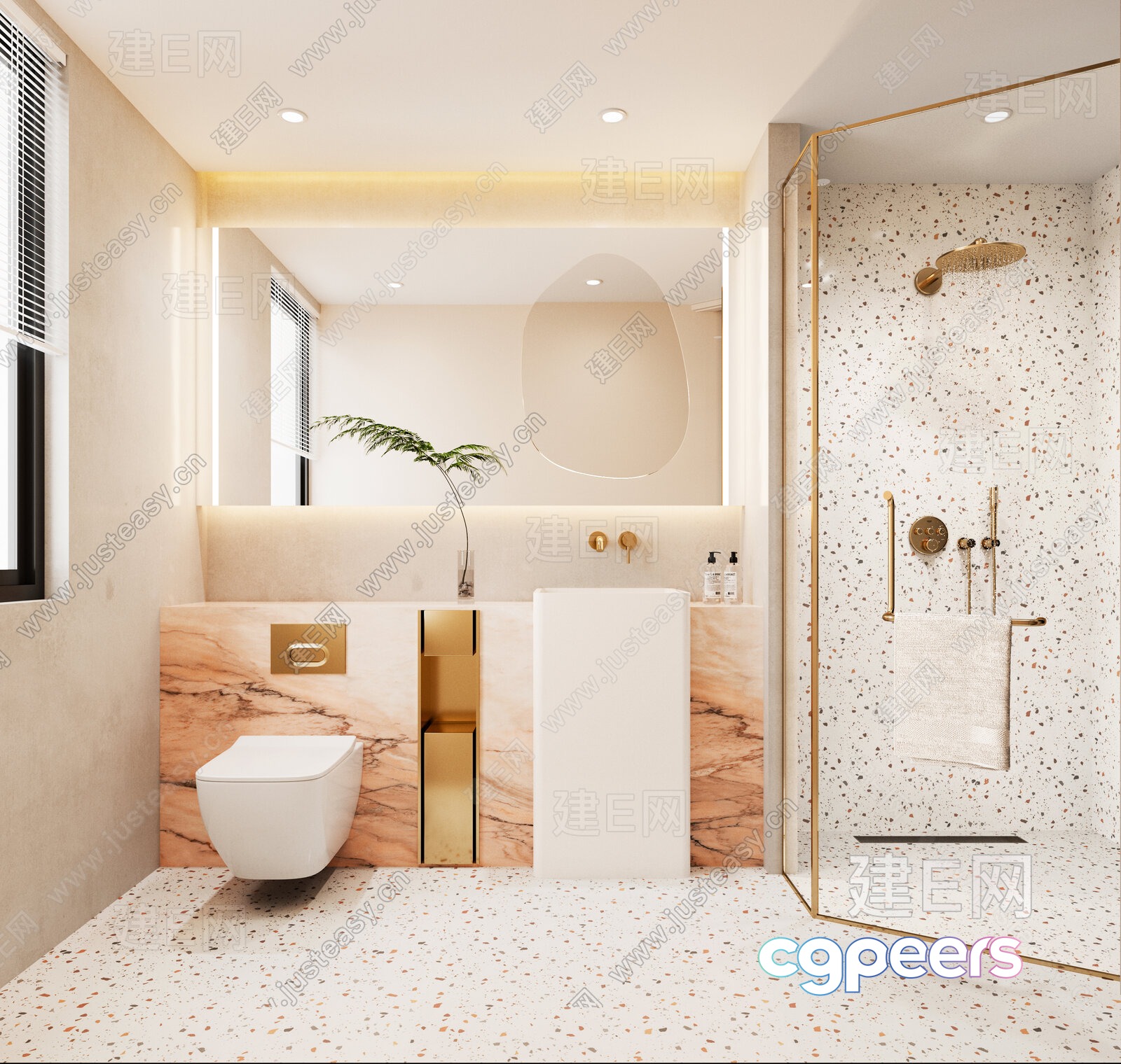 Modern Bathroom Design 3D Model - 1261 - VRAY Render