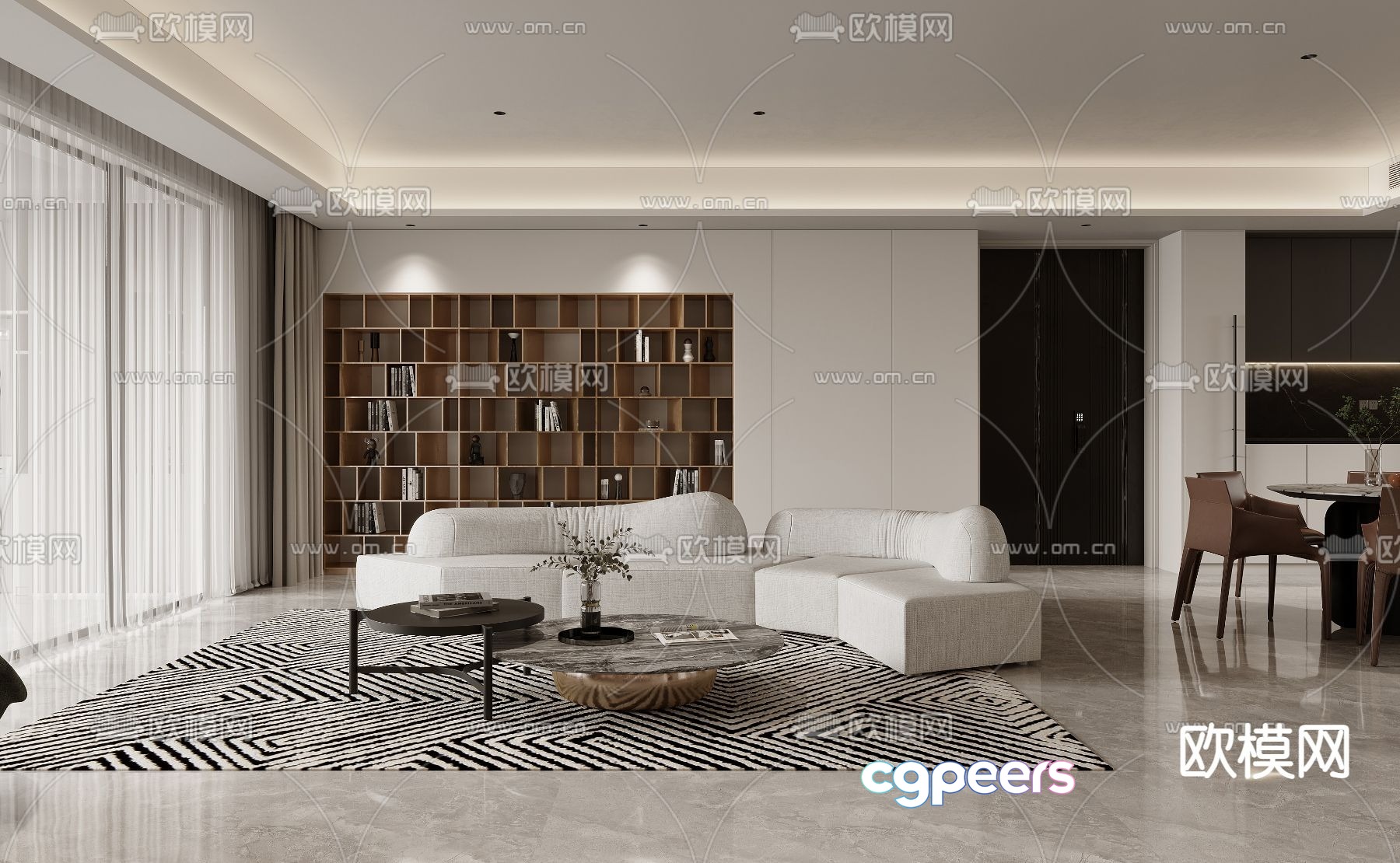 Modern Living Room 3D Model - 3753 - VRAY Render Modern Living Room 3D Model - 3753 - VRAY Render