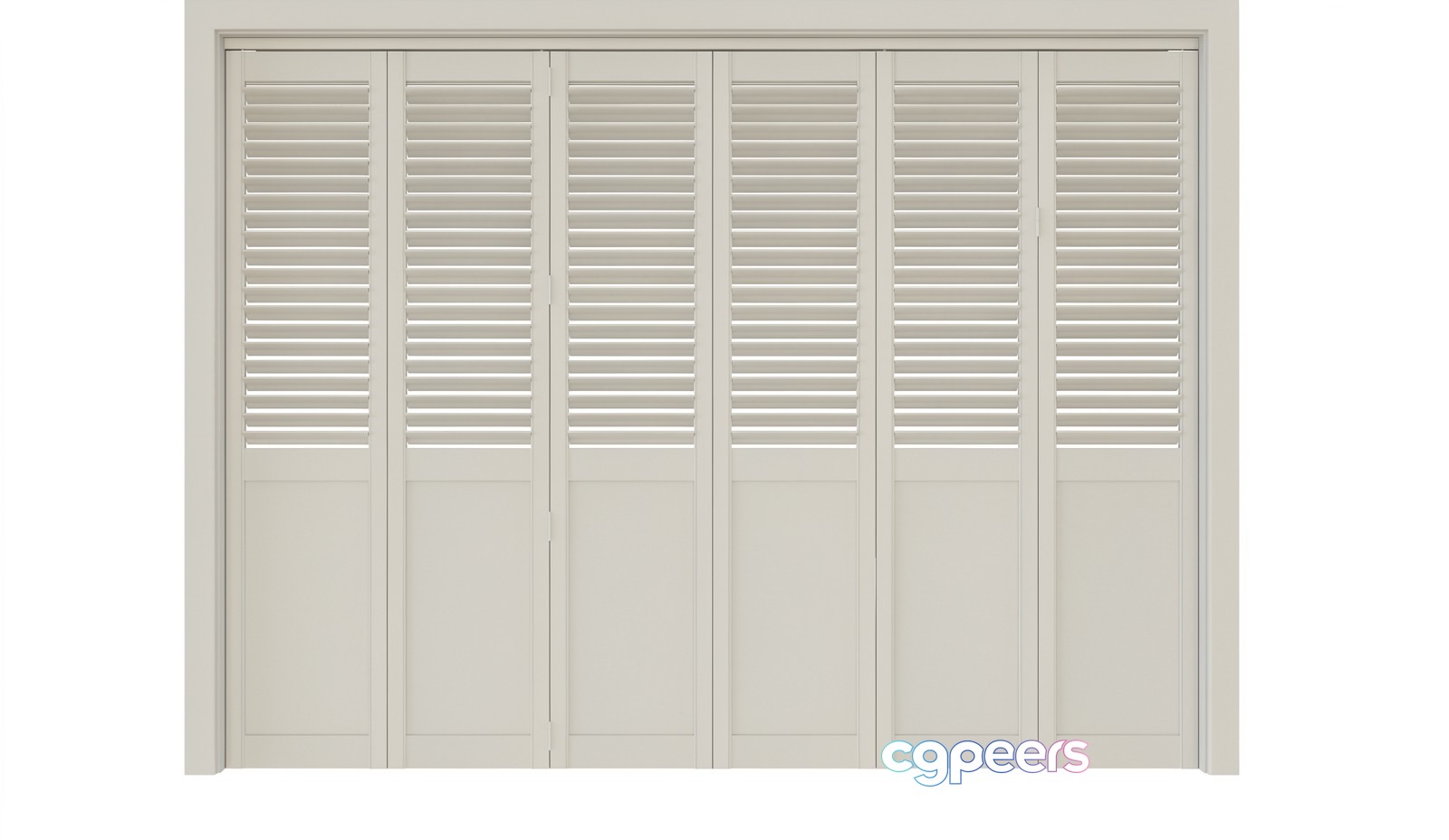 White Sliding Closet Doors 3D Model - 23195 - VRAY Render