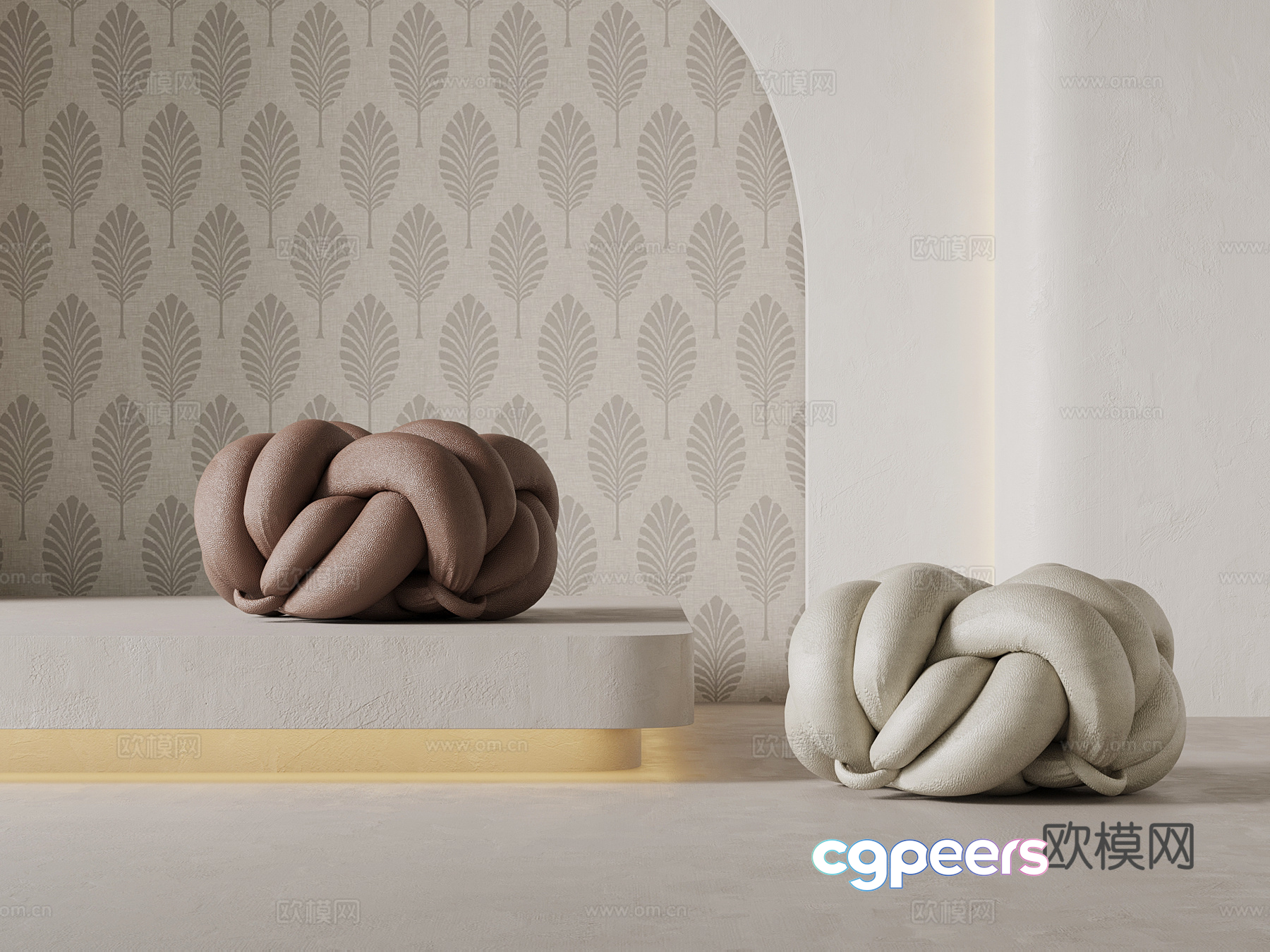 Modern Decorative Pillows 3D Model - 7116 - VRAY Render