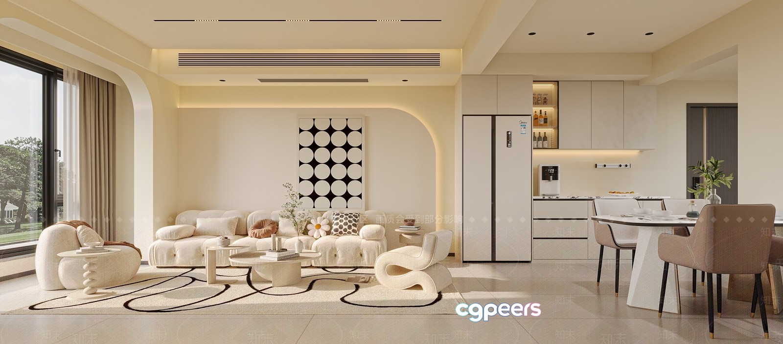 Modern Living Room 3D Model - 3790 - VRAY Render Modern Living Room 3D Model - 3790 - VRAY Render