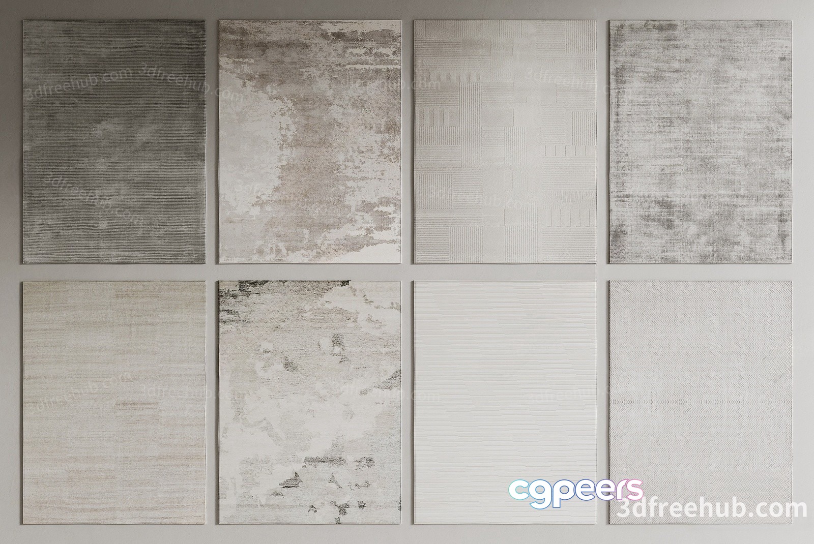 Abstract Texture Rugs 3D Model - 19603 - VRAY Render Abstract Texture Rugs 3D Model - 19603 - VRAY Render