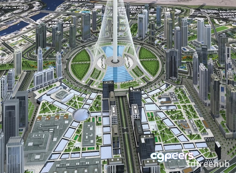 The Main Subject Is A Large Cityscape 3D Model - 3078 - VRAY Render The Main Subject Is A Large Cityscape 3D Model - 3078 - VRAY Render