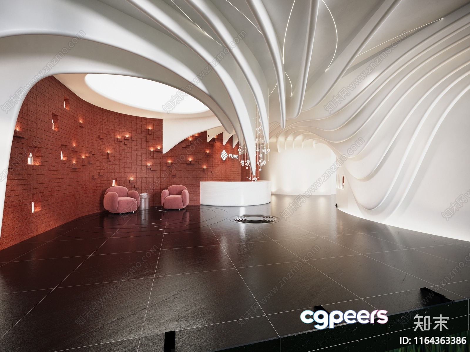 Modern Reception Area 3D Model - 1400 - CORONA Render Modern Reception Area 3D Model - 1400 - CORONA Render