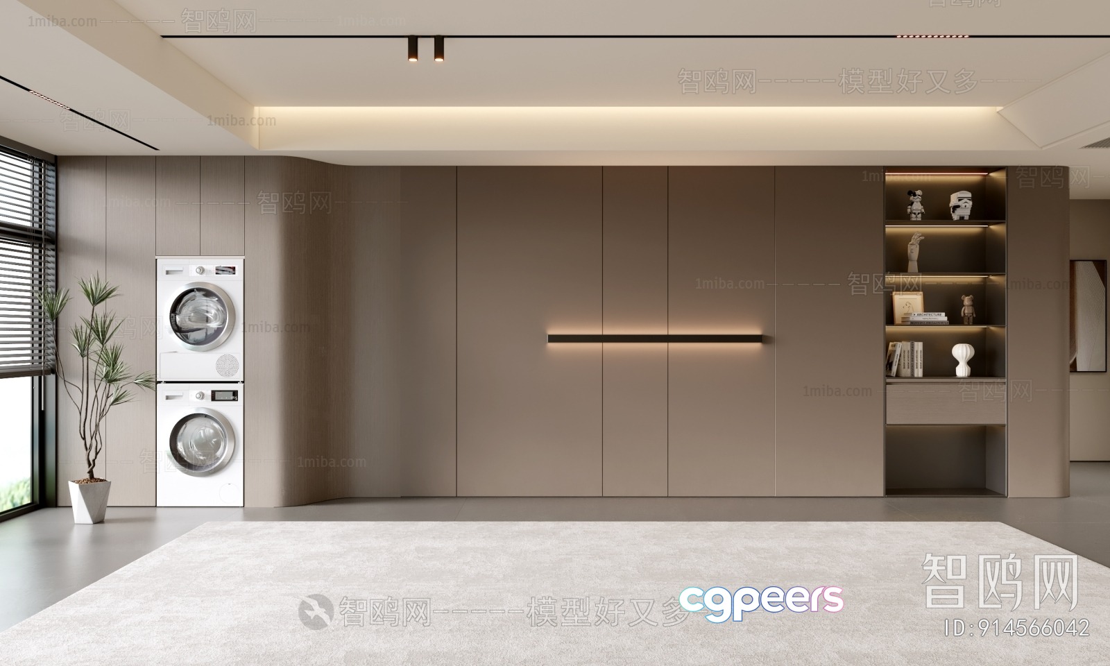 Modern Minimalist Interior Design 3D Model - 9741 - VRAY Render