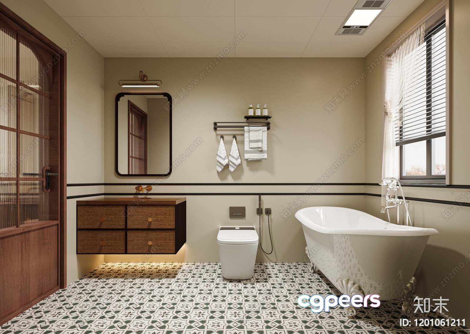 Modern Bathroom Design 3D Model - 18276 - VRAY Render