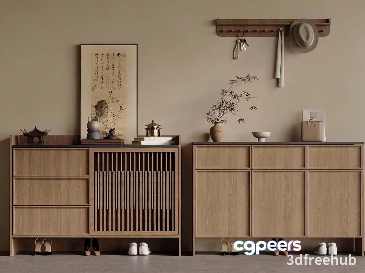 Wooden Dresser 3D Model - 21216 - VRAY Render