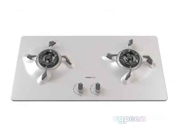 A White Gas Stove 3D Model - 11115 - VRAY Render