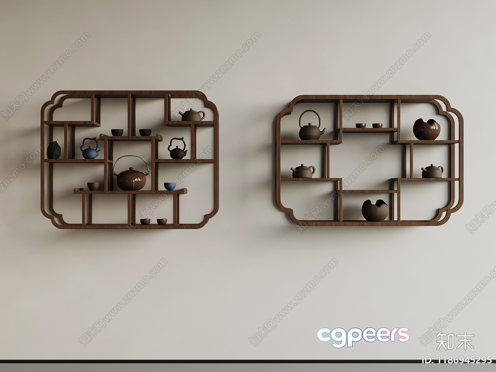 Modern Wood Shelves 3D Model - 16269 - VRAY Render Modern Wood Shelves 3D Model - 16269 - VRAY Render
