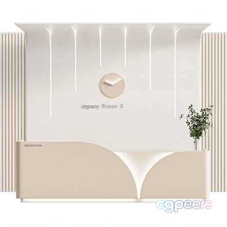 Minimalist Reception Desk 3D Model - 3643 - CORONA Render Minimalist Reception Desk 3D Model - 3643 - CORONA Render