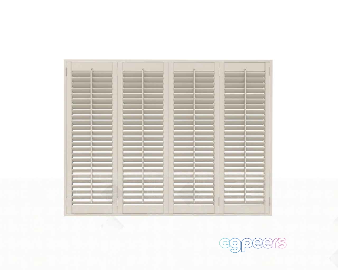 A Window With White Blinds 3D Model - 16219 - VRAY Render
