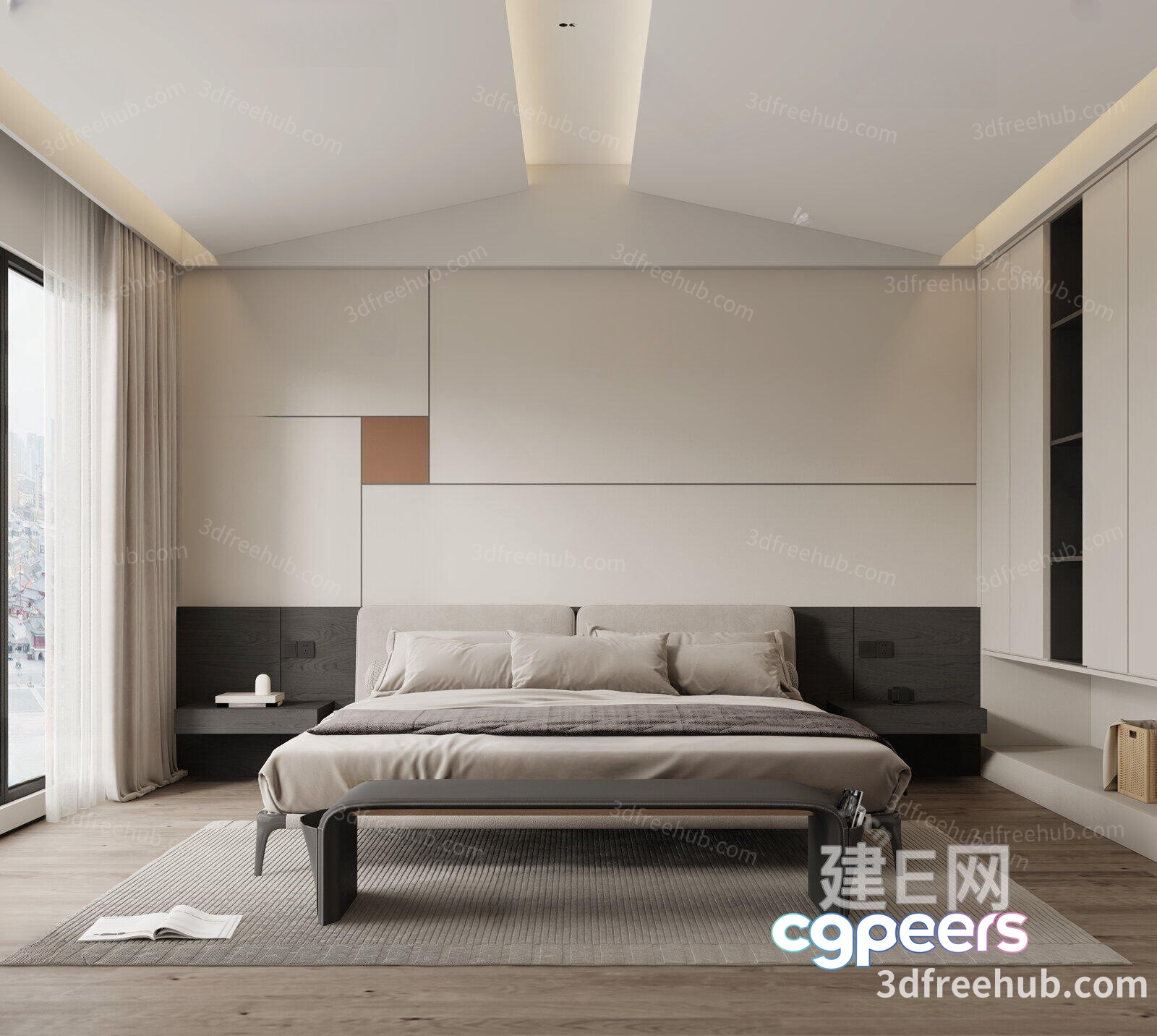 Cozy Bedroom 3D Model - 22229 - VRAY Render
