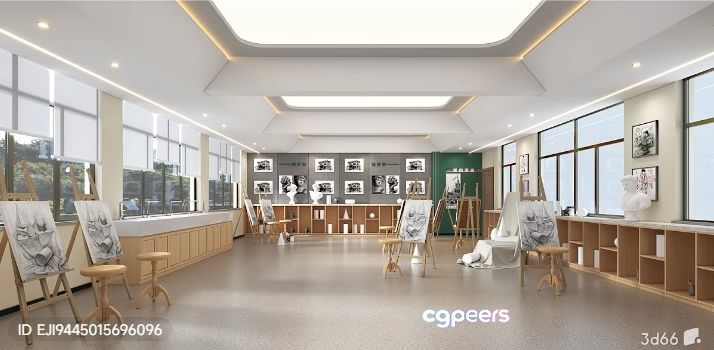 An Empty Art Studio 3D Model - 13149 - VRAY Render An Empty Art Studio 3D Model - 13149 - VRAY Render