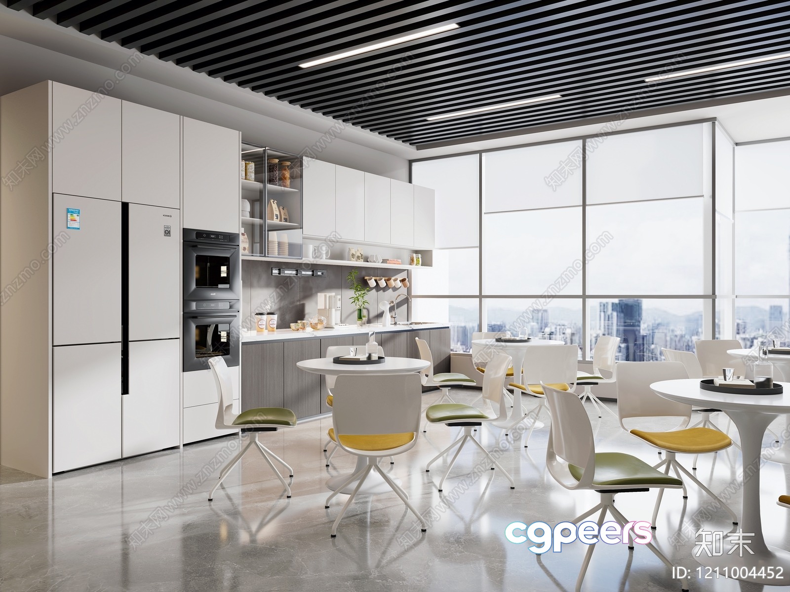 Modern Office Kitchen 3D Model - 21373 - VRAY Render Modern Office Kitchen 3D Model - 21373 - VRAY Render