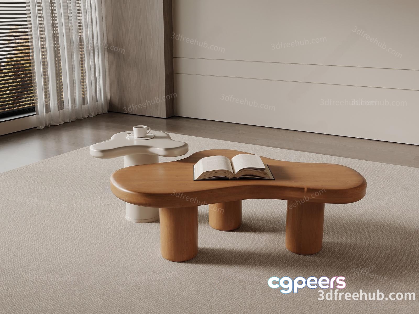 Modern Living Room 3D Model - 19660 - VRAY Render