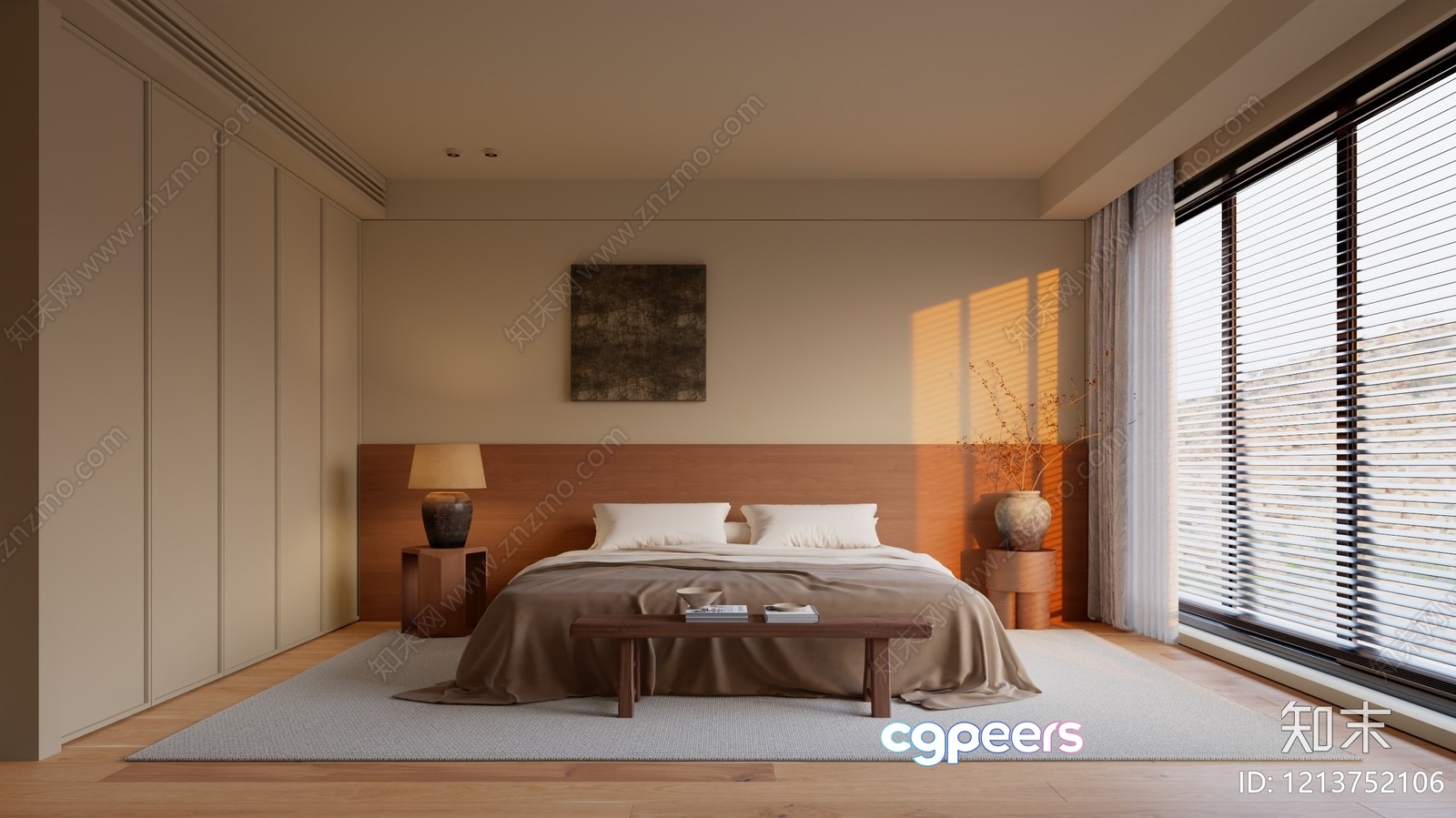 Cozy Bedroom 3D Model - 6199 - VRAY Render Cozy Bedroom 3D Model - 6199 - VRAY Render
