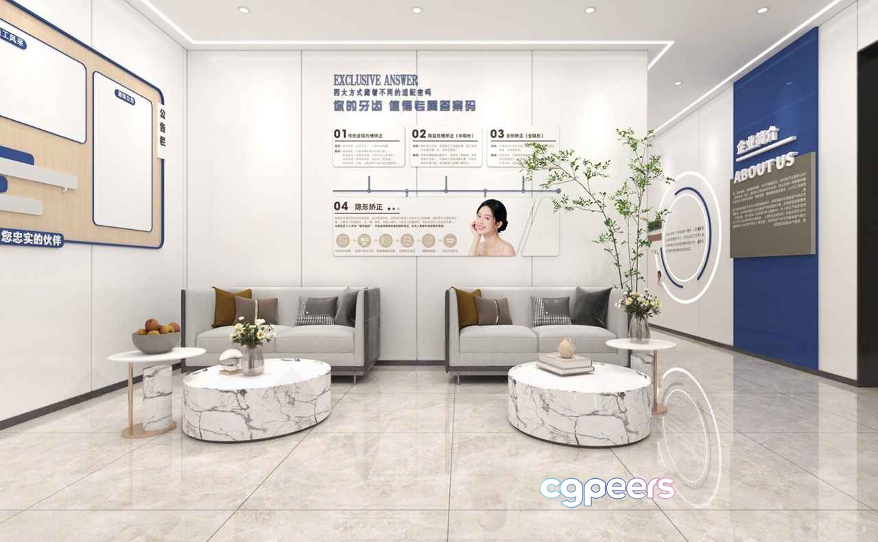 The Main Subject Is A White Marble Coffee Table 3D Model - 2372 - VRAY Render The Main Subject Is A White Marble Coffee Table 3D Model - 2372 - VRAY Render