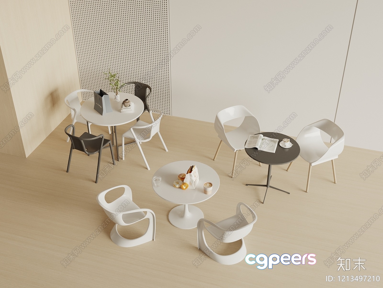 Modern Dining Area 3D Model - 9977 - VRAY Render