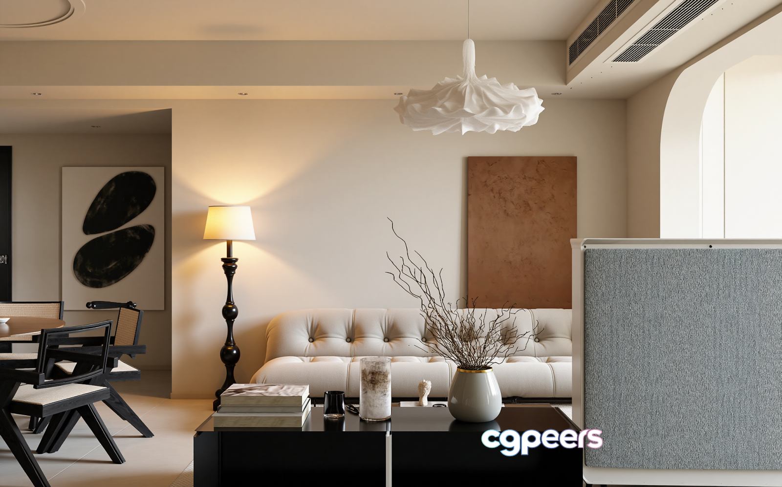 Modern Living Room 3D Model - 6594 - VRAY Render Modern Living Room 3D Model - 6594 - VRAY Render
