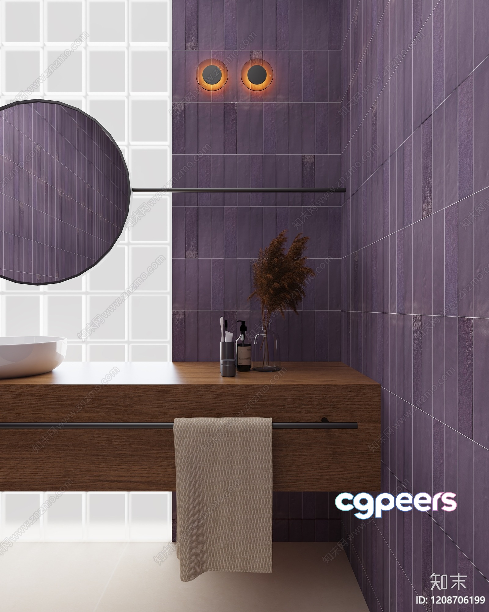 A Modern Bathroom 3D Model - 9354 - VRAY Render