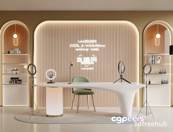 Modern Home Office Setup 3D Model - 20263 - VRAY Render Modern Home Office Setup 3D Model - 20263 - VRAY Render
