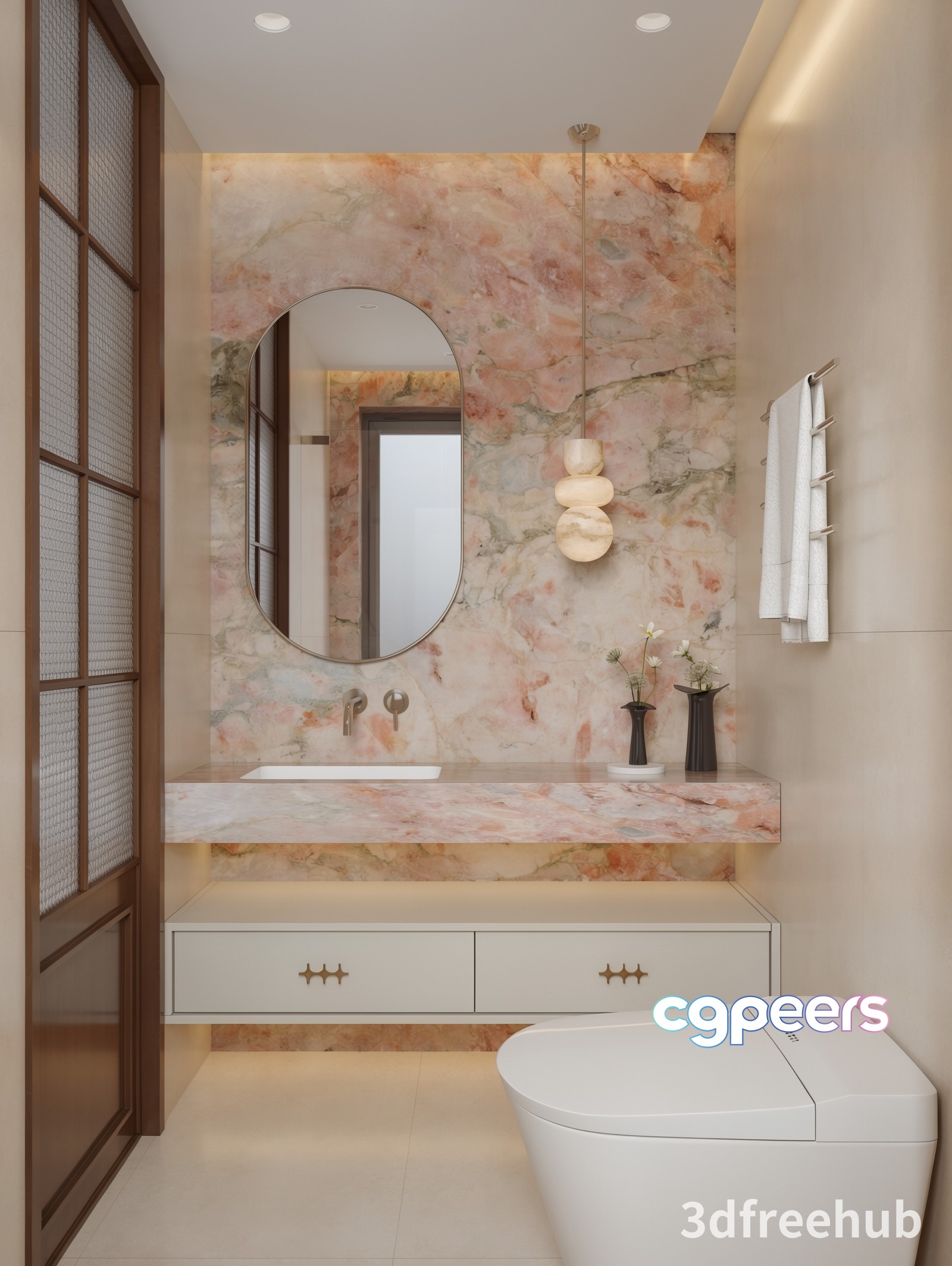 Modern Bathroom 3D Model - 21205 - VRAY Render