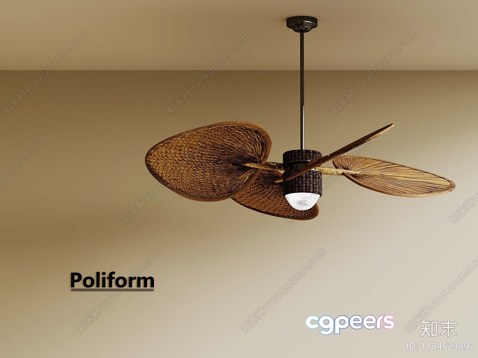 Modern Ceiling Fan 3D Model - 2144 - VRAY Render