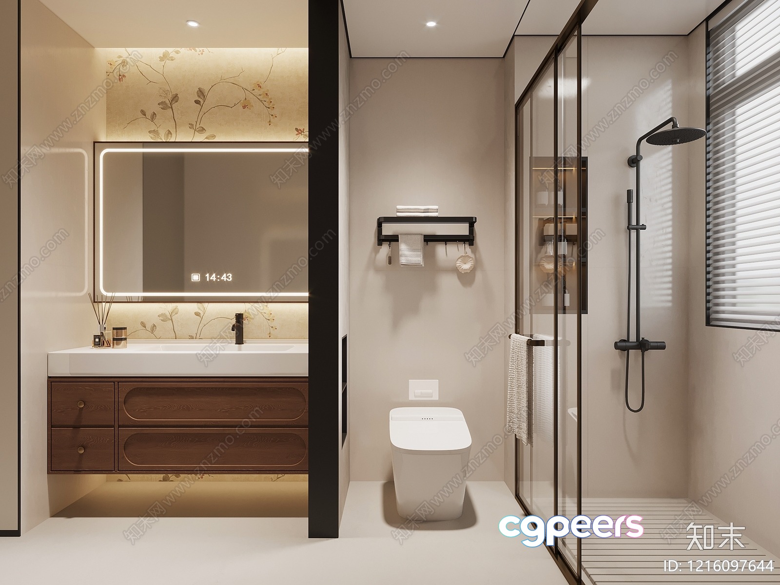 Modern Bathroom Interior 3D Model - 12589 - VRAY Render Modern Bathroom Interior 3D Model - 12589 - VRAY Render