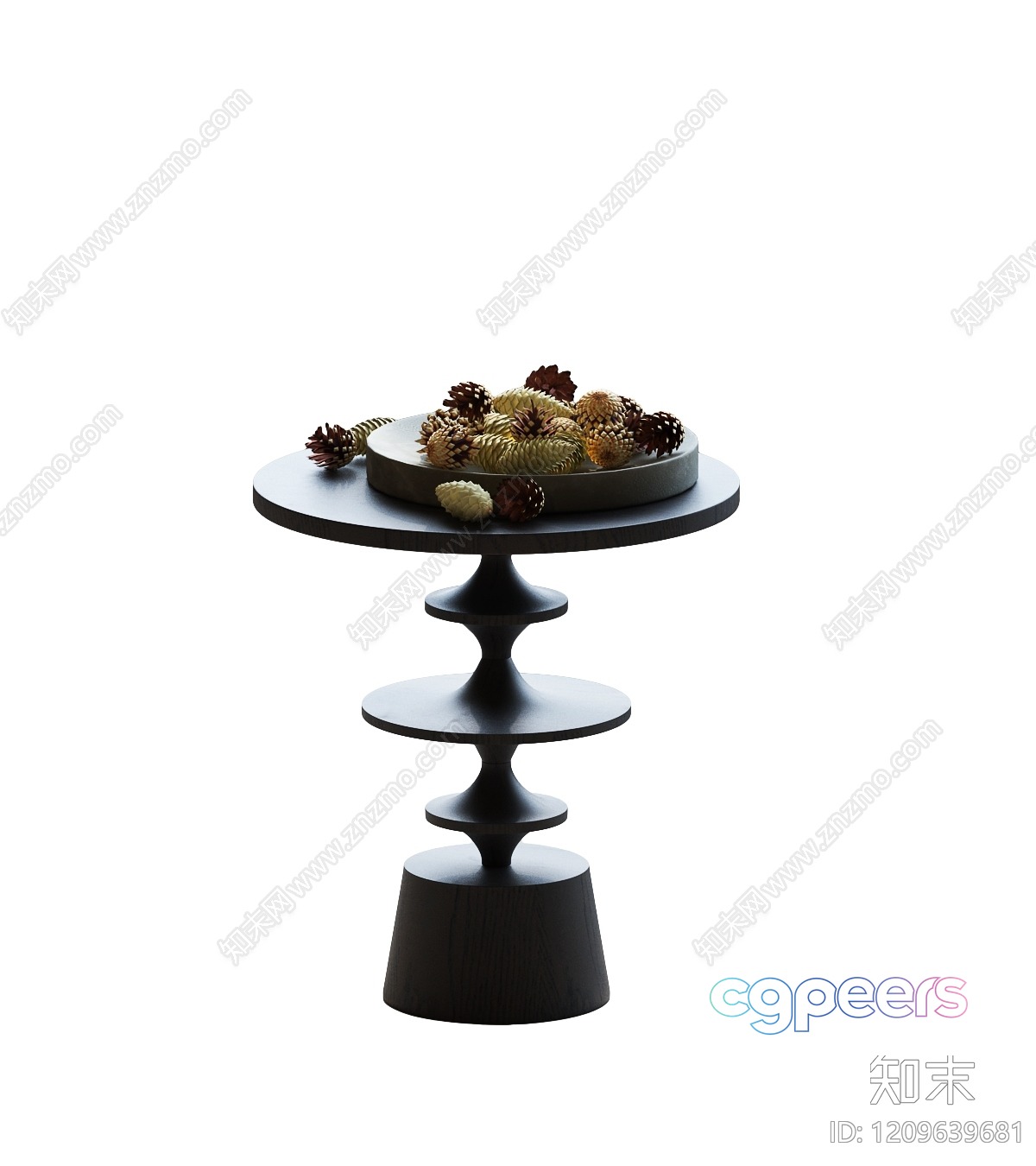 A Table With A Decorative Plate 3D Model - 1100 - VRAY Render A Table With A Decorative Plate 3D Model - 1100 - VRAY Render