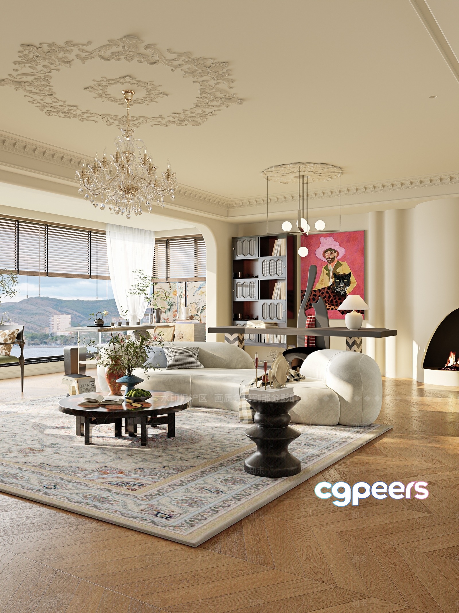 Modern Living Room 3D Model - 208 - VRAY Render Modern Living Room 3D Model - 208 - VRAY Render