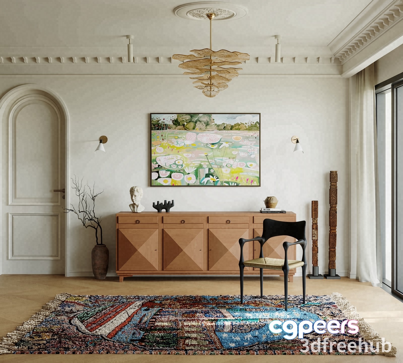 Modern Living Room 3D Model - 22010 - VRAY Render Modern Living Room 3D Model - 22010 - VRAY Render