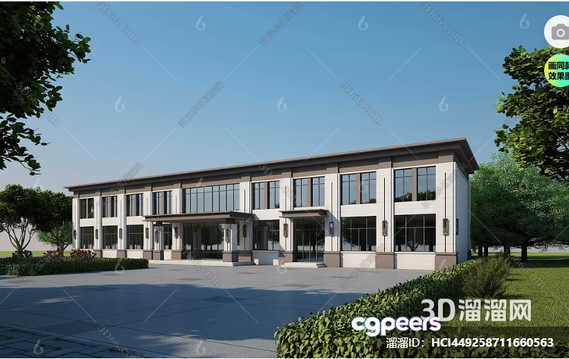 A 3D Rendering Of A Modern House 3D Model - 19493 - VRAY Render A 3D Rendering Of A Modern House 3D Model - 19493 - VRAY Render