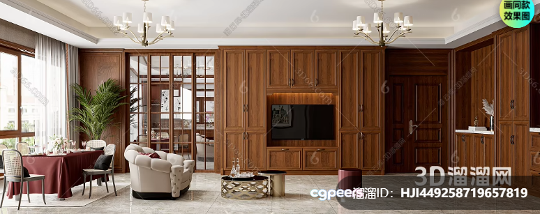 Modern Living Room 3D Model - 21659 - CORONA Render Modern Living Room 3D Model - 21659 - CORONA Render