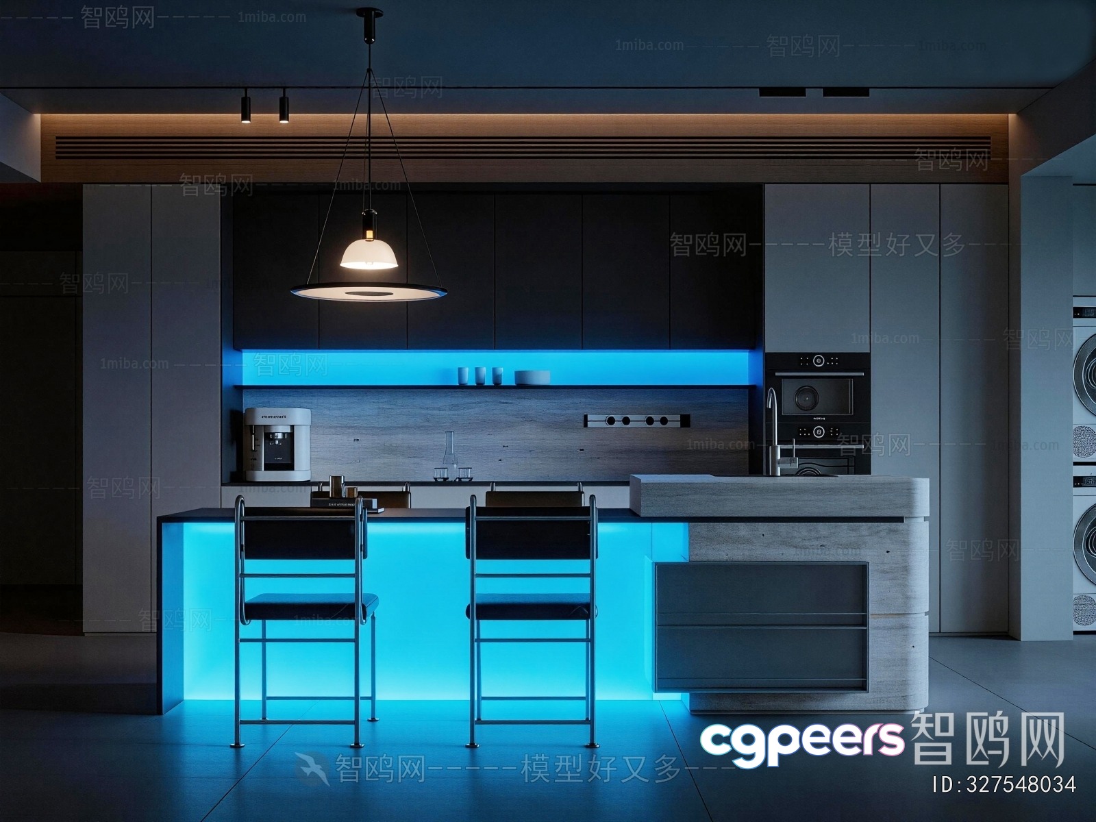 Modern Kitchen 3D Model - 21841 - VRAY Render