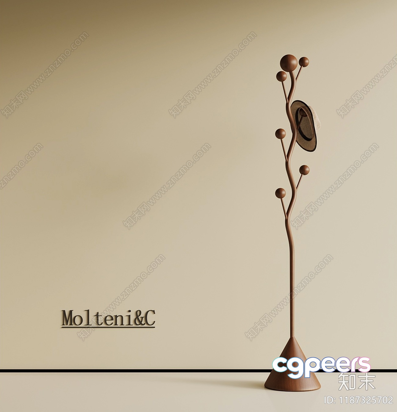 Coat Rack With A Modern Design 3D Model - 4247 - VRAY Render Coat Rack With A Modern Design 3D Model - 4247 - VRAY Render