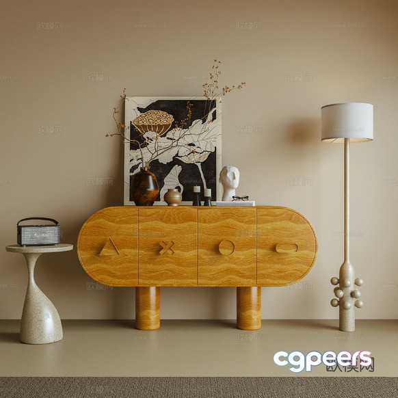 Modern Console Table 3D Model - 23423 - VRAY Render Modern Console Table 3D Model - 23423 - VRAY Render