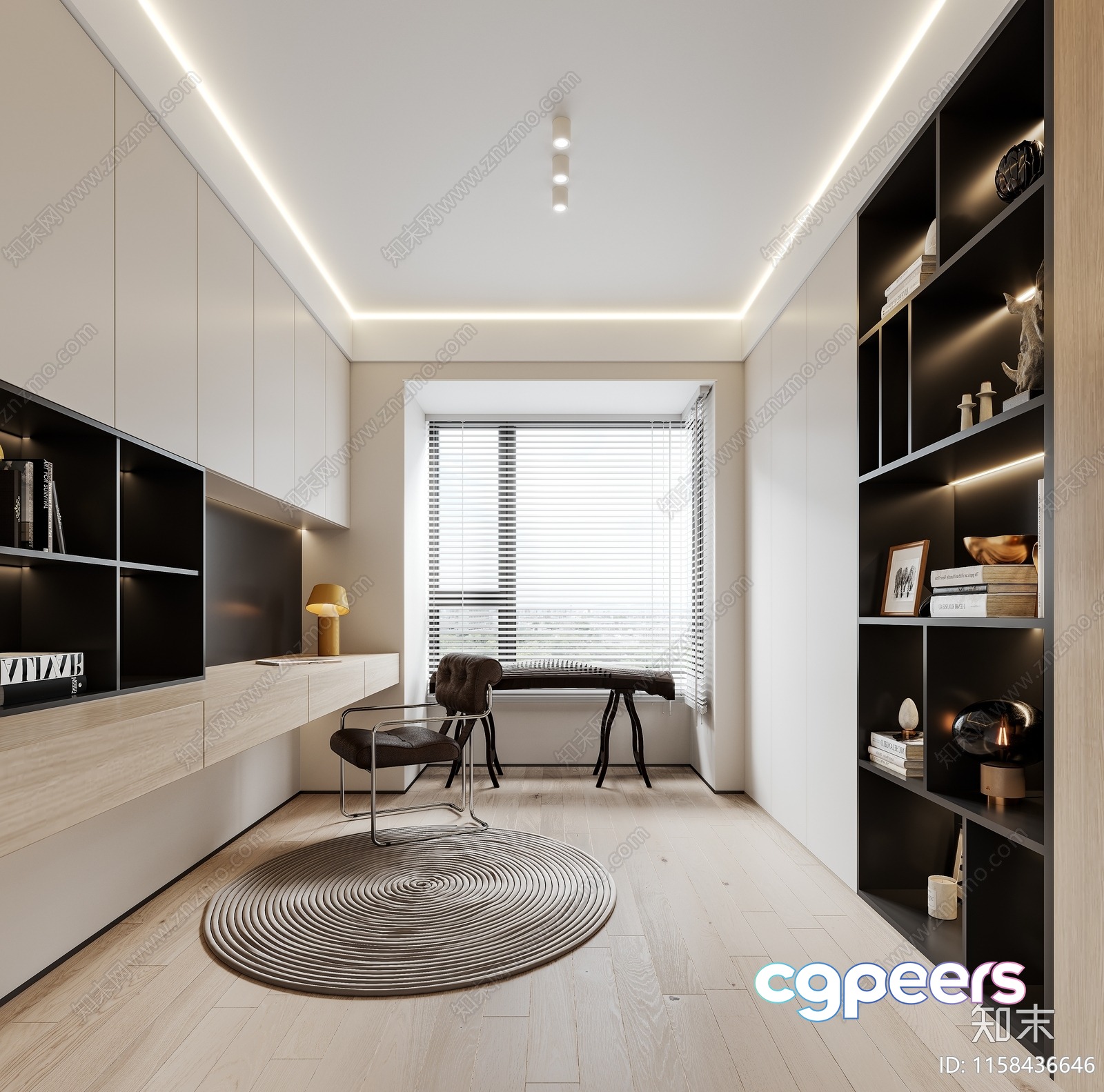 Modern Minimalist Room 3D Model - 17404 - VRAY Render