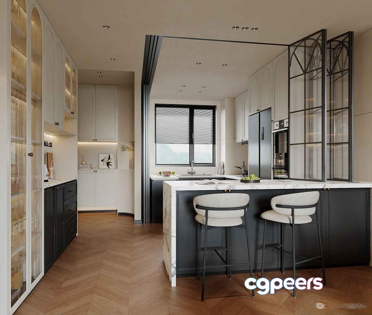 Modern Kitchen Design 3D Model - 1725 - CORONA Render Modern Kitchen Design 3D Model - 1725 - CORONA Render